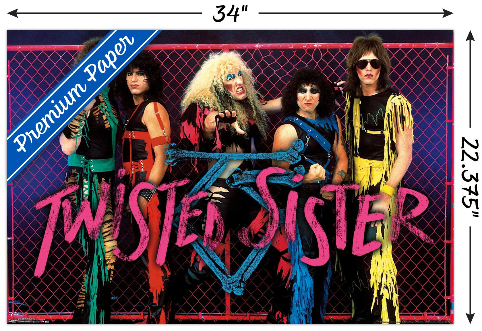 LOT OF 2 POSTERS:MUSIC TWISTED SISTER GROUP FREE SHIP  #15-351  LC16 H 